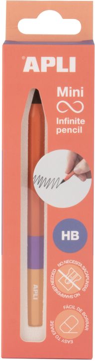 Графитен молив Apli Infinite Mini - Orange