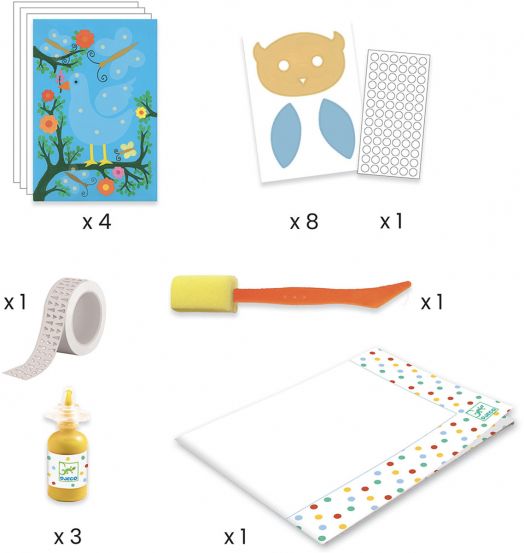 Комплект за оцветяване с гъба Djeco - О, това е магия!