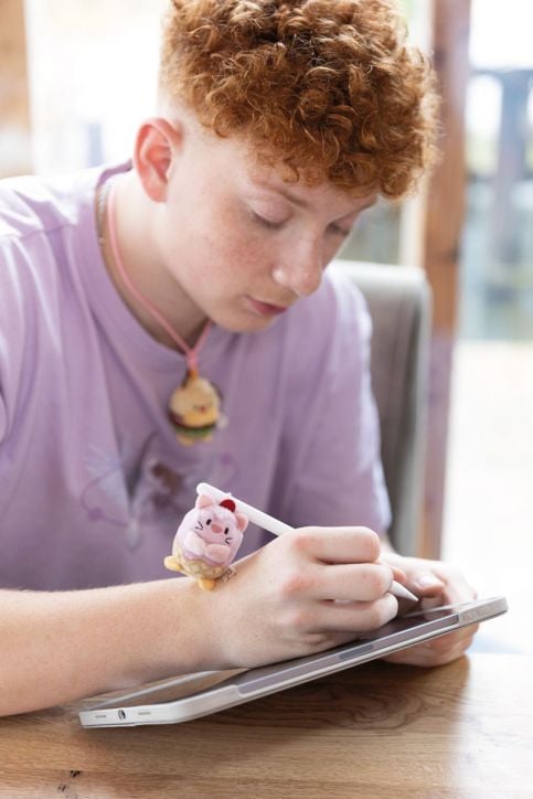 Плюшена играчка Nici Mymochi Minis - Котка Angy Ice Cream, 5 см.