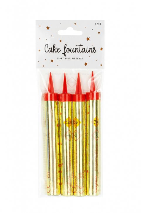 Фонтани за торта PartyDeco, 4 бр.