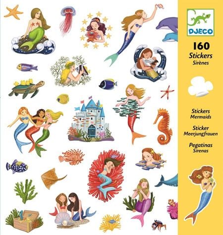 Стикери Djeco - Русалки, 160 бр.