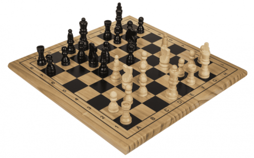 Дървен шах Out of the Blue, 28.5 х 28.5 см.