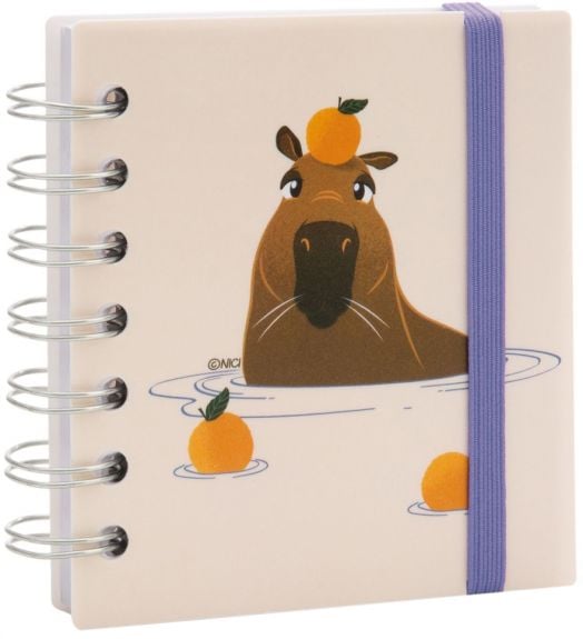 Тетрадка със спирала Nici - Капибара, 140 бели листа