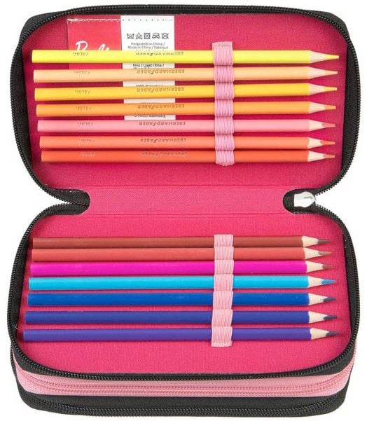 Ученически несесер Undercover Barbie с три отделения, пълен