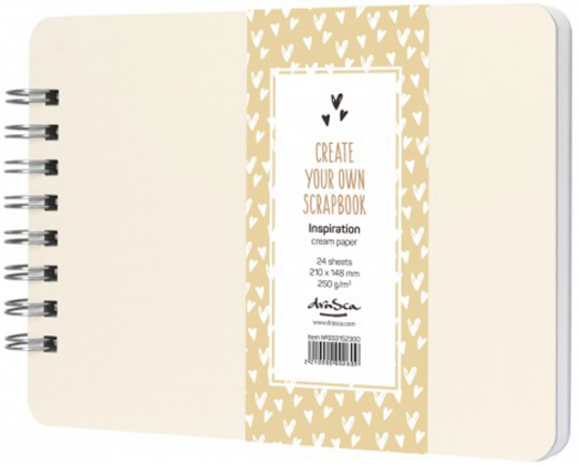 Скрапбук Drasca Inspiration със спирала A5, 24 листа
