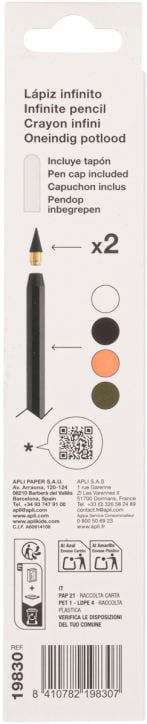 Графитен молив Apli Infinite Neon HB, бял