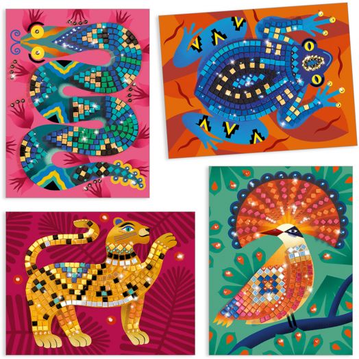 Творчески комплект Djeco: Мозайка дълбоко в джунглата