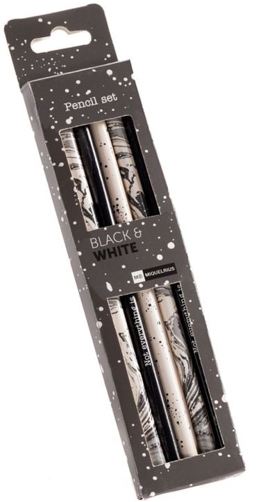 Комплект Miquelrius Black & White - 6 Молива HB