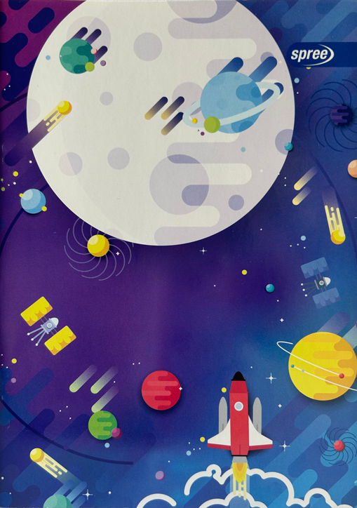 Тетрадка Spree Basic A5, 20 листа, големи квадратчета