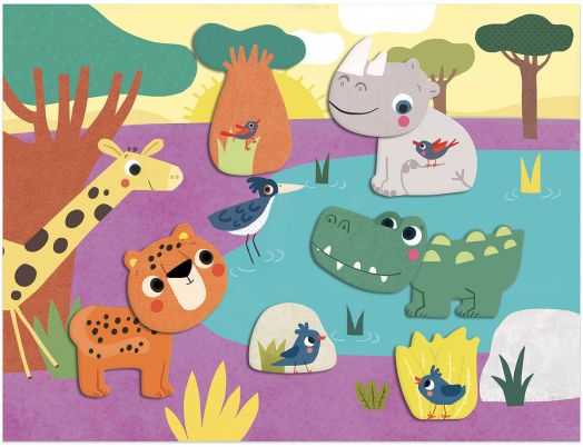 Творчески комплект Djeco: Направи колажи My first collages