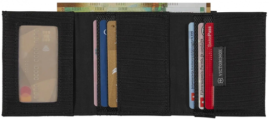 Портфейл Victorinox Tri-Fold RFID, черен