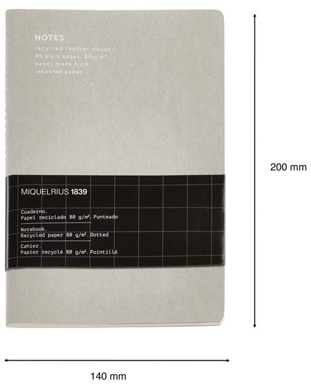 Тетрадка Miquelrius Flexible Grey A5, 96 страници на точки