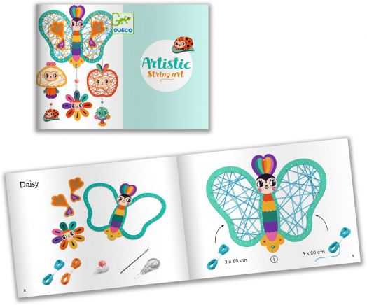 Творчески комплект Djeco - Направи висящи декорации с плетеници