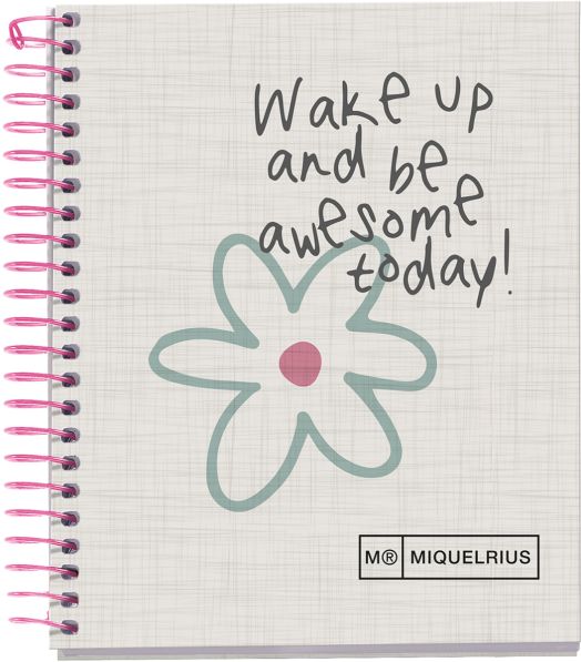 Тетрадка Miquelrius Rebel A7 със спирала, 140 листа с широки редове