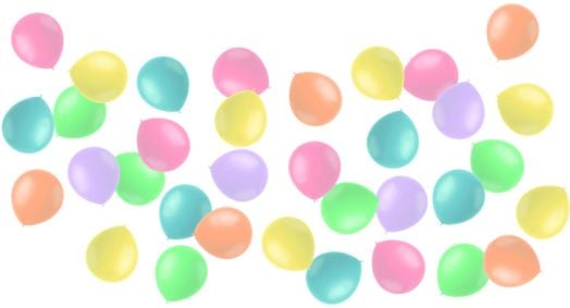 Комплект мини пастелни балони Folat, 50 бр.