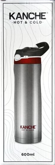 Стоманен термос Kanche - Спортувай с мен, червен