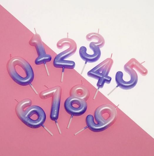 Свещ за рожден ден Legami - Цифра 5, розова