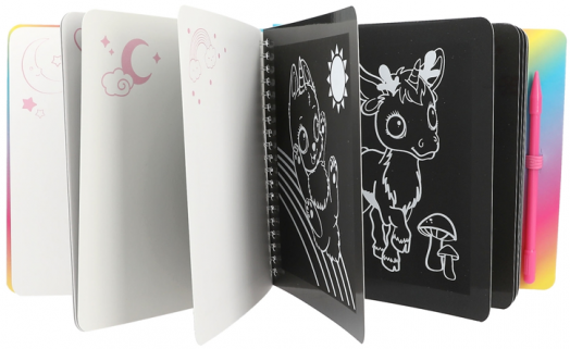Магическа мини скреч книжка за оцветяване YLVI - Еднорог