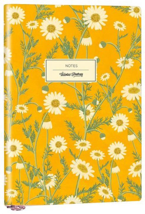 Тефтер Victoria's Journals Smyth Flexy Art Florals Daisy A5, 96 линирани листа