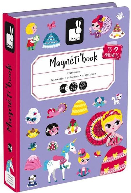 Детска магнитна книга Janod - Принцеси