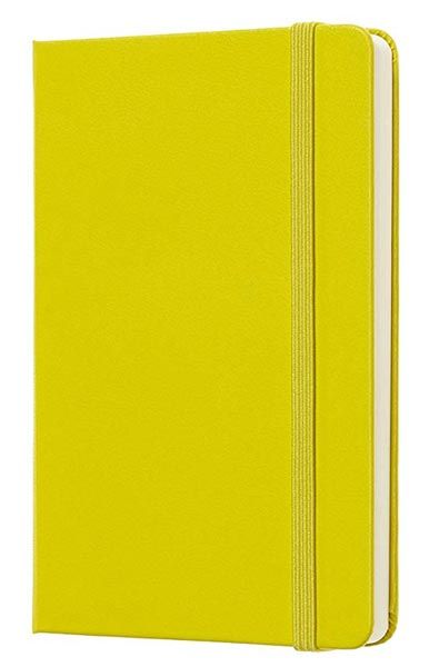 Джобен цинково-жълт тефтер Moleskine с твърди корици и нелинирани страници