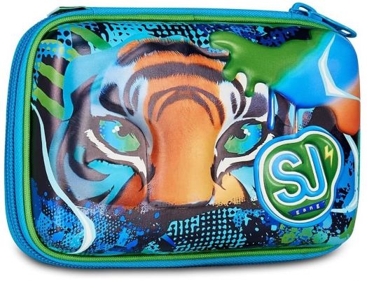 Ученически несесер Seven SJ Gang Speed Pad Tiger с едно отделение, пълен