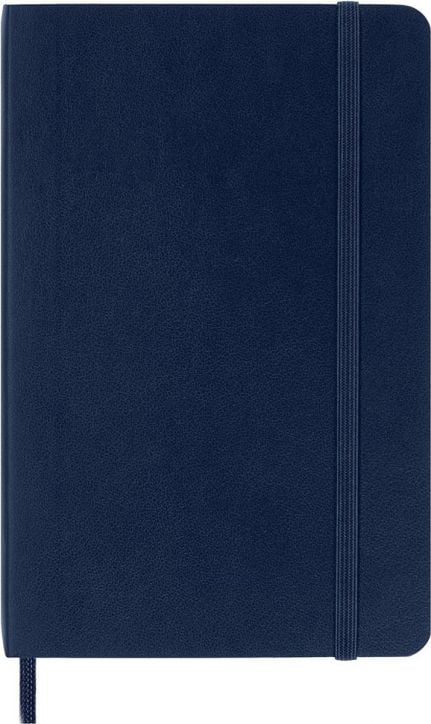 Джобен тъмносин тефтер Moleskine Classic Sapphire Blue с меки корици и линирани страници