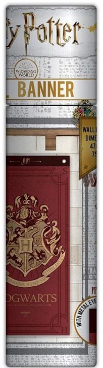 Текстилен банер за стена Harry Potter Hogwarts, червен