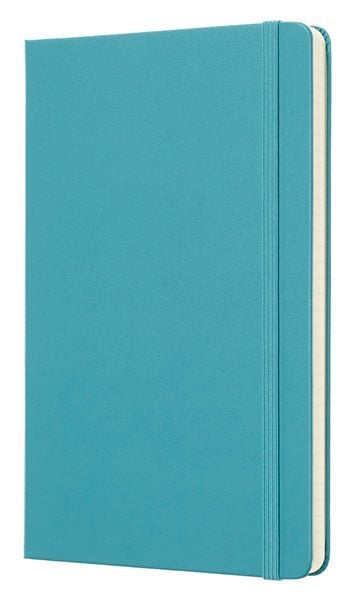 Класически пастелносин тефтер Moleskine с меки корици и нелинирани страници