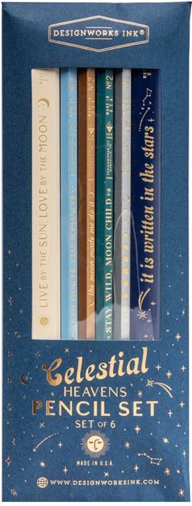 Комплект моливи DesignWorks Ink - Celestial Heavens, 6 бр.