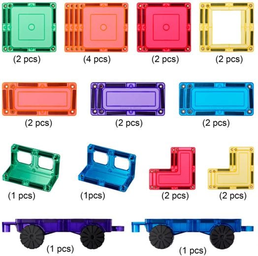 Магнитен конструктор Learn and Grow Toys - Автобомили, 28 части