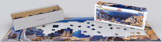 Панорамен пъзел Eurographics - Санторини, Гърция, 1000 части