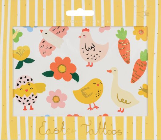 Временни татуировки PartyDeco - Великден, 20 бр.