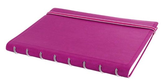 Тефтер Filofax Notebook Classic A5 Fuchsia със скрита спирала, ластик и линирани листа