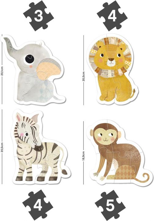 Прогресивни пъзели 4 в 1 Apli Kids - Савана