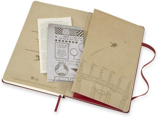 Класически тефтер Moleskine Limited Editions Harry Potter Quidditch с твърди корици и линирани страници