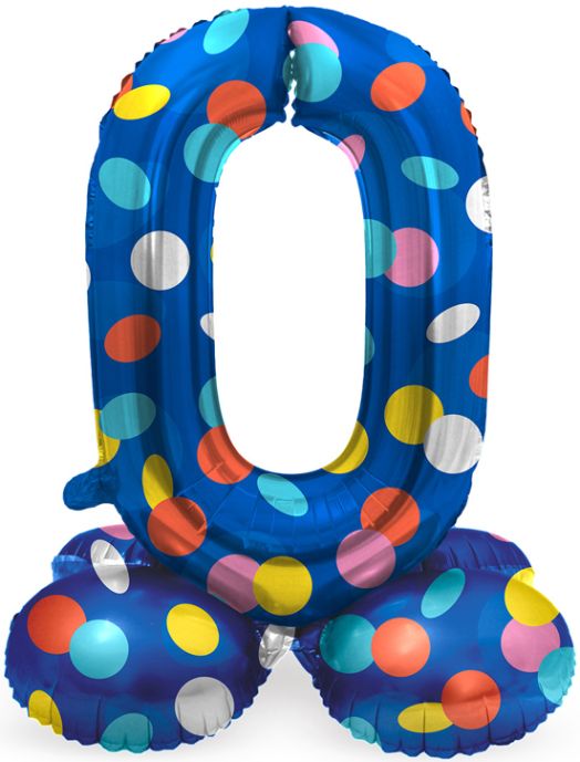 Фолиев балон Folat - Цифра 0, цветни точки