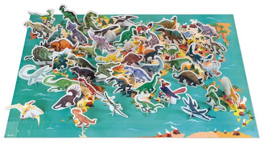 Образователен пъзел Janod - Динозаври