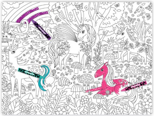 Плакат за оцветяване Crocodile Creek – Еднорози