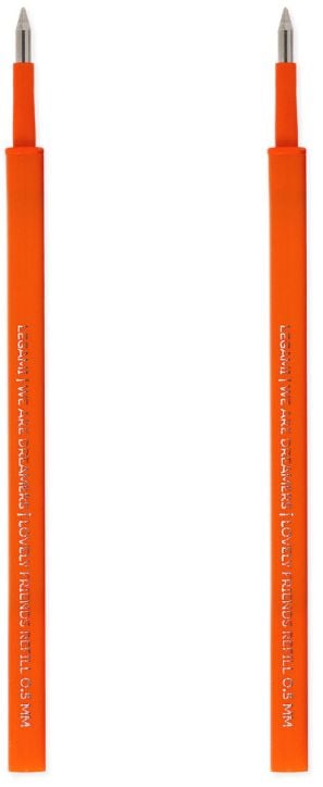 Комплект пълнители за гел химикалки Legami, 2 бр. оранжеви