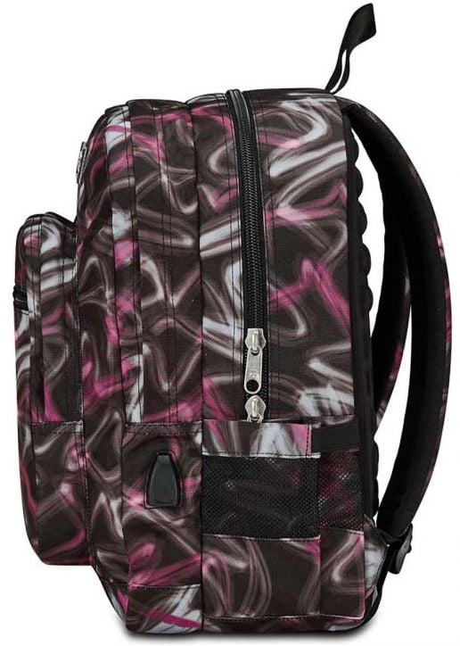 Ученическа раница Seven Freethink Rose Violet 2024 с две отделения и USB порт