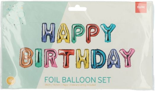 Фолиев балон Folat - Надпис Happy Birthday