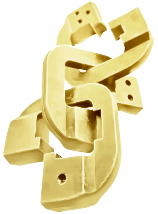 3D пъзел Eureka Hanayama Cast Mini Huzzle Chain Gold