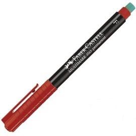Тънкописец Faber-Castell OHP F, Червен