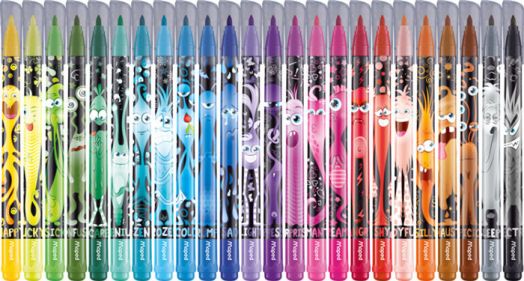 Флумастери Maped Color'Peps Monster, 24 цвята