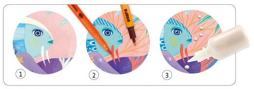 Комплект за рисуване Djeco - В морето