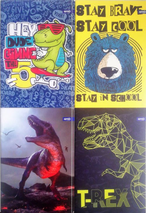 Тетрадка Spree А4, 60 листа с широки редове