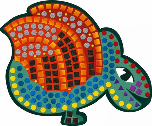 Креативен комплект Janod - Мозайка с динозаври