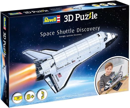 3D пъзел Revell - NASA Космическа совалка Discovery, 126 части
