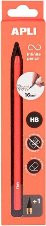 Графитен молив Apli Infinite Neon HB, оранжев
